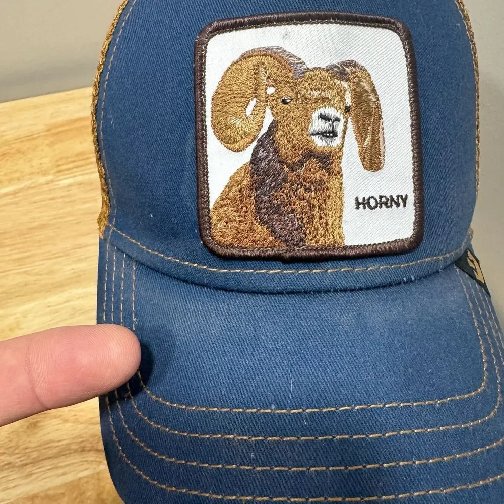Goorin bros The Farm Exclusive HORNY Big Horn Ram Trucker Hat Authentic Limited - Picture 8 of 9